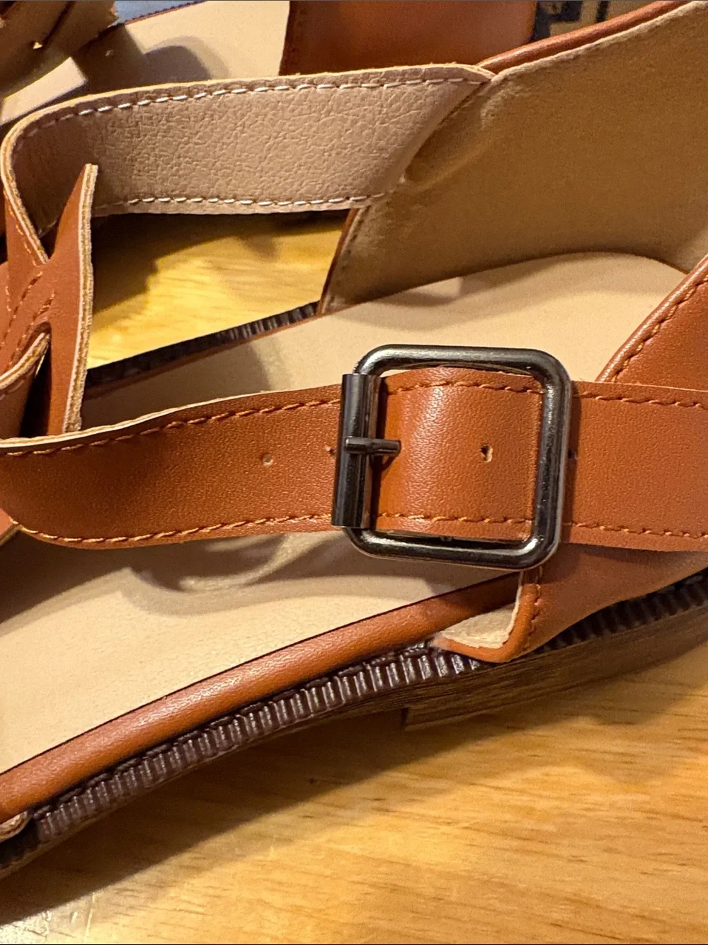 Mens Tan Leather Weave Fisherman Sandals